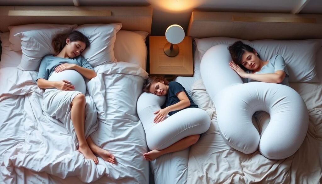 pregnancy pillow sleeping positions